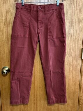 Lucky cropped pants size 6 Rust/clay Casual Utility Pants collegiate working gir